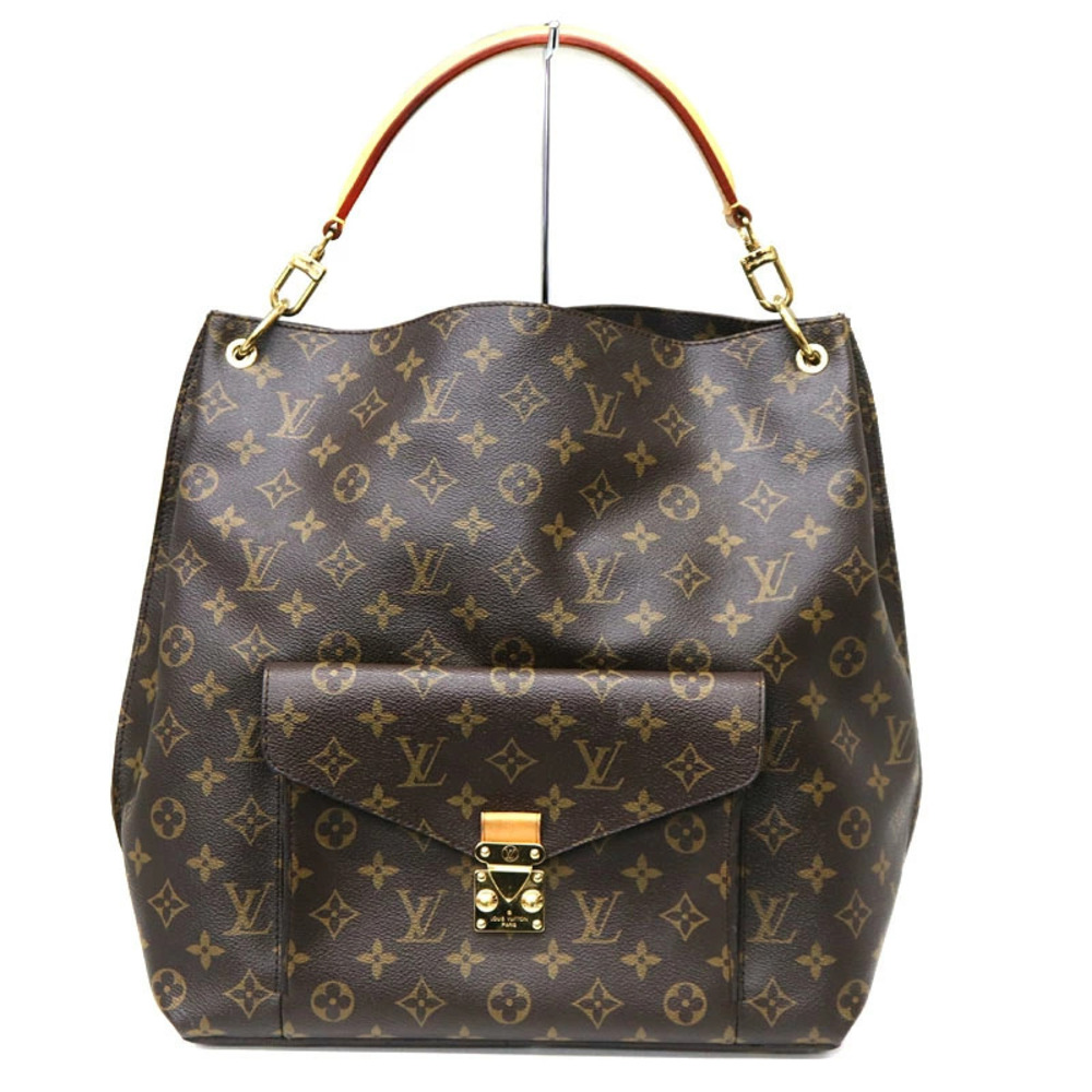 LOUIS VUITTON Metis Monogram Canvas Handbag Brown LV